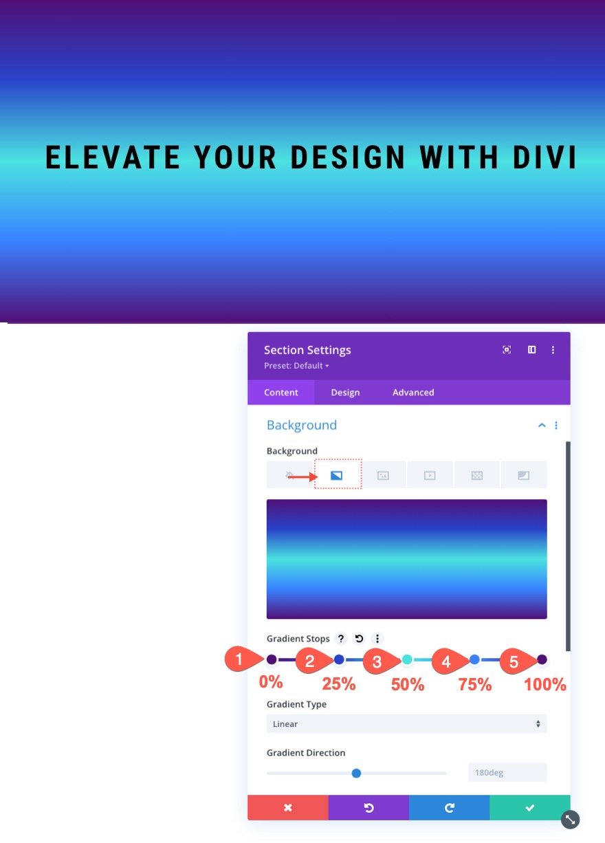 transizioni di design di sfondo senza soluzione di continuità in divi