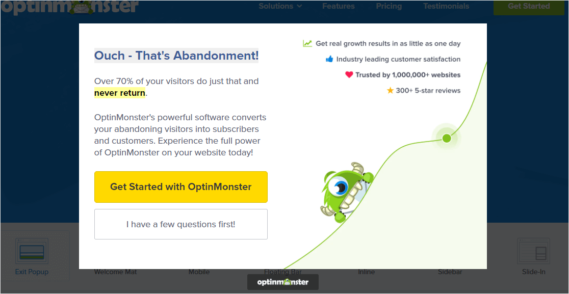 OptinMonster - Form Terk Etme Çözümü