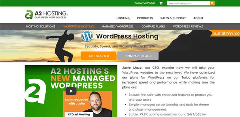 A2 託管 WordPress