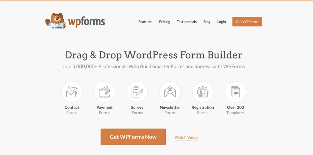 WPForms（谷歌表單的替代品）截圖