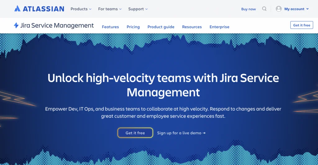 Screenshot der JIra Service Management-Software