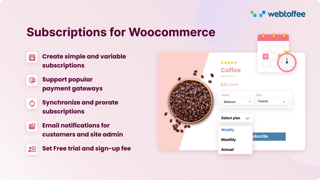 Abbonamenti WooCommerce di WebToffee