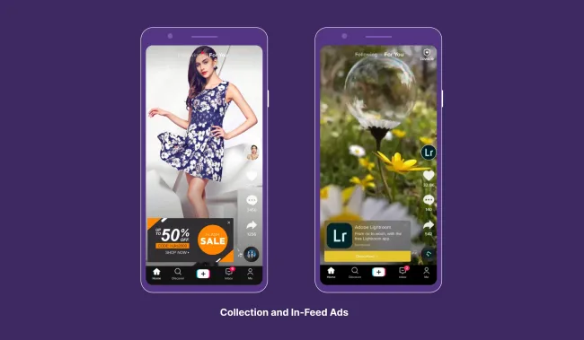 Anuncios de colección e in-feed en TikTok