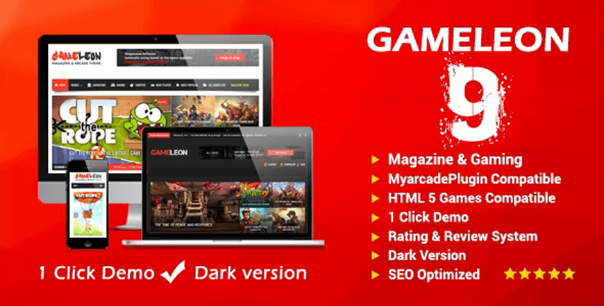 Gameleon - tema WordPress de blog de jogos