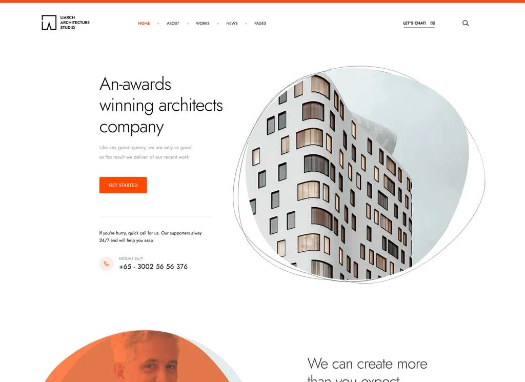 architettura del design del sito web