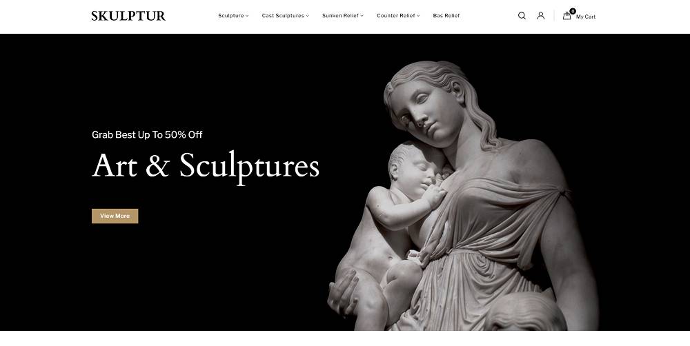 Skulptur – Tema responsivo OpenCart para loja de arte e escultura