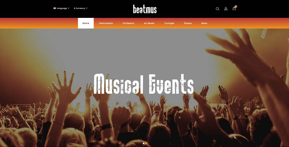 Beatmus – Modelo de OpenCart de Loja de Instrumentos Musicais