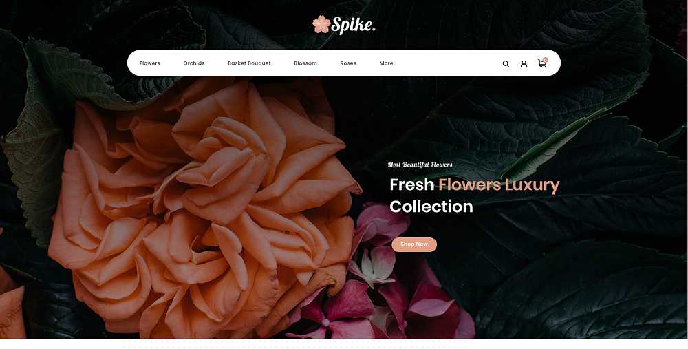 Spike – Modelo OpenCart de loja de flores frescas