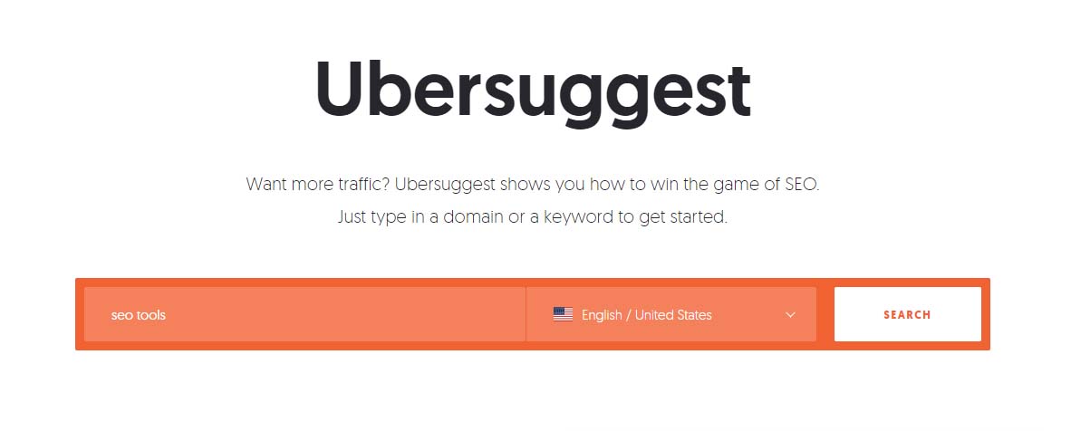 Ubersuggest - Strumento per le parole chiave gratuito