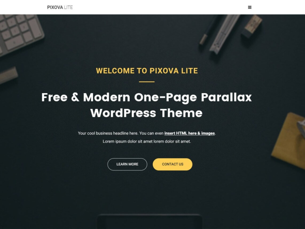 Tema Wordpress Pixova Lite bootstrap