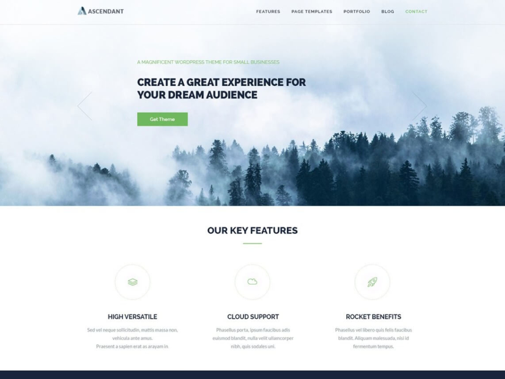 Tema WordPress de bootstrap ascendente