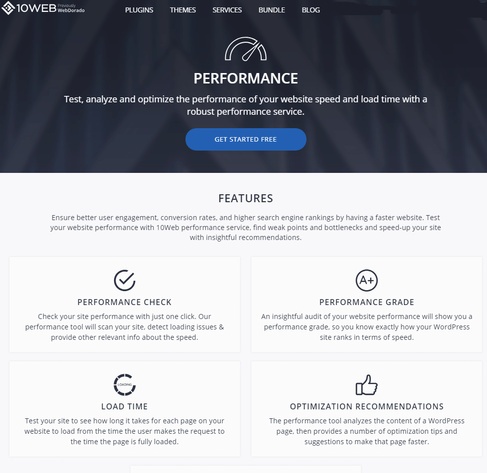 10Serviciu de performanță a site-ului web