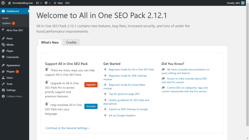 All in One SEO Pack ยินดีต้อนรับ