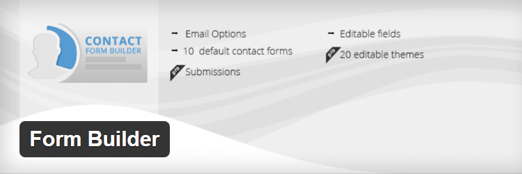 Plugin gratuit pentru formulare de contact pentru WordPress Form Builder