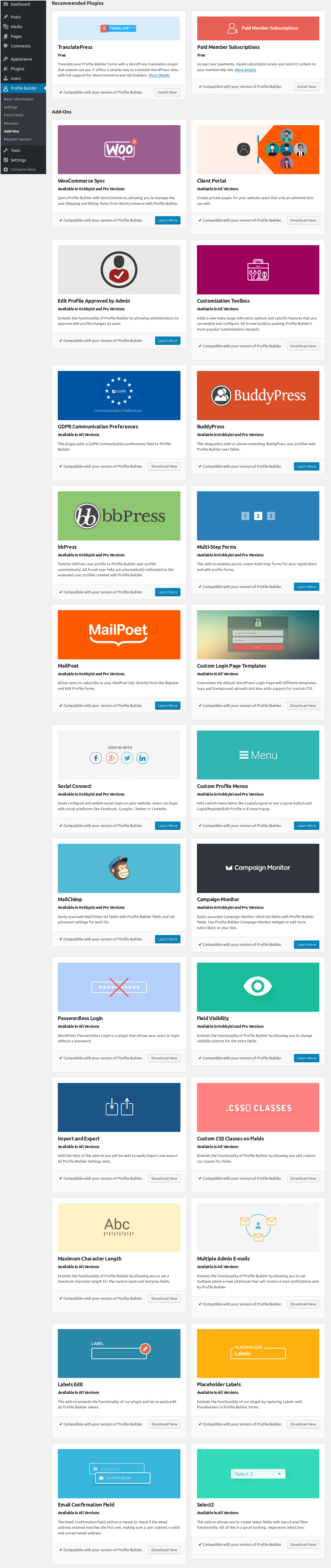 Profile-Builder-Pro-Addons