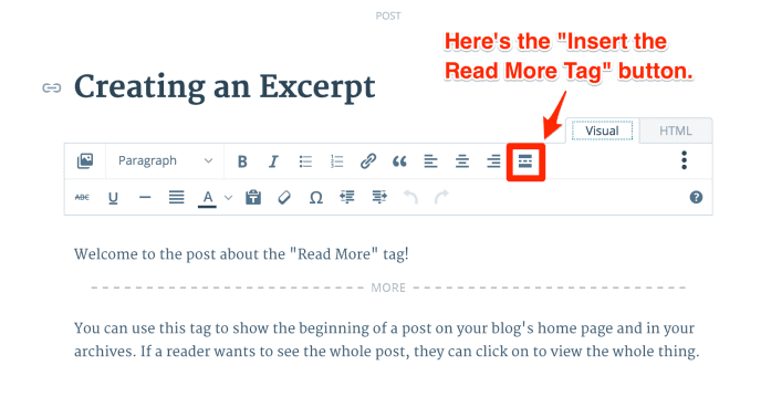 So verwenden Sie Read More-Tags WordPress-Beitragsauszüge