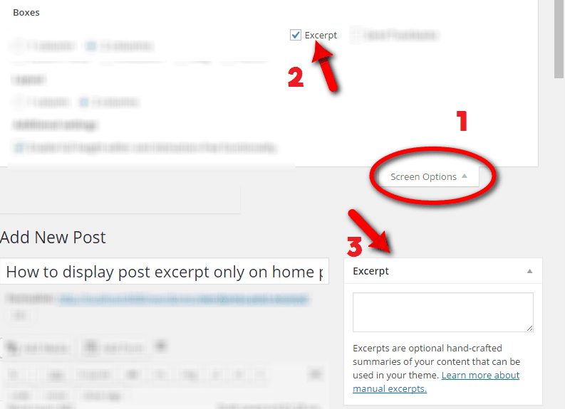 Włącz ręcznie fragmenty postów WordPress