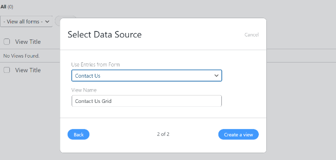 Select data source