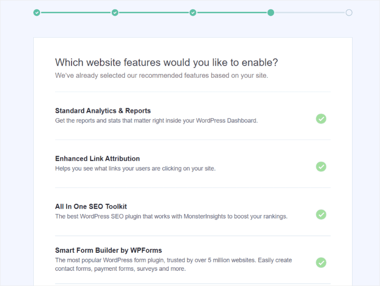 enable features inside monsterinsights