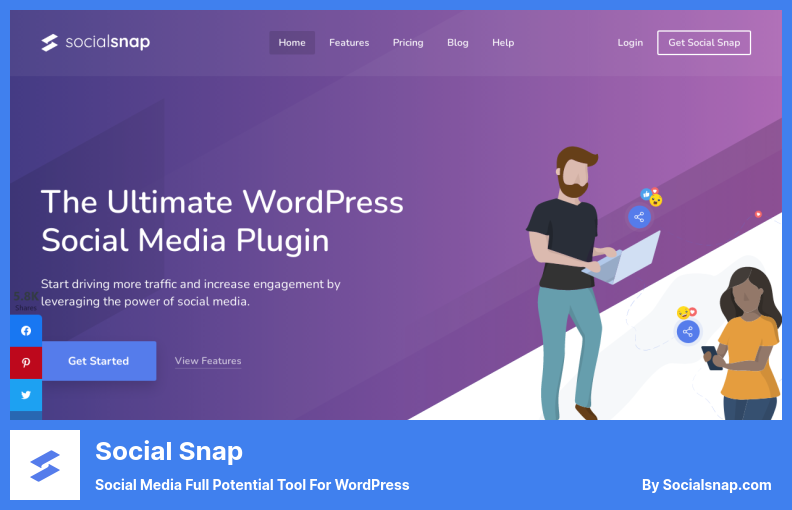 Plugin Snap Sosial - Alat Potensi Penuh Media Sosial Untuk WordPress