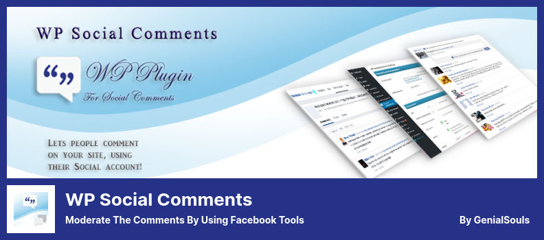 WP Social Comments Plugin - 使用 Facebook 工具审核评论