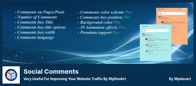 Plugin per i commenti sui social - Molto utile per migliorare il traffico del tuo sito Web di WpDevArt