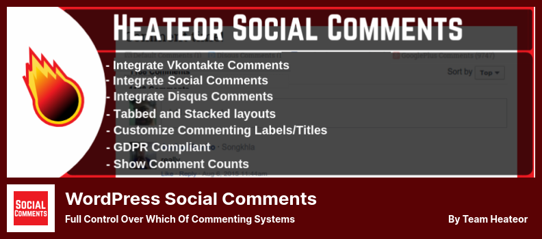 Plugin per i commenti social di WordPress - Controllo completo su quale dei sistemi di commento