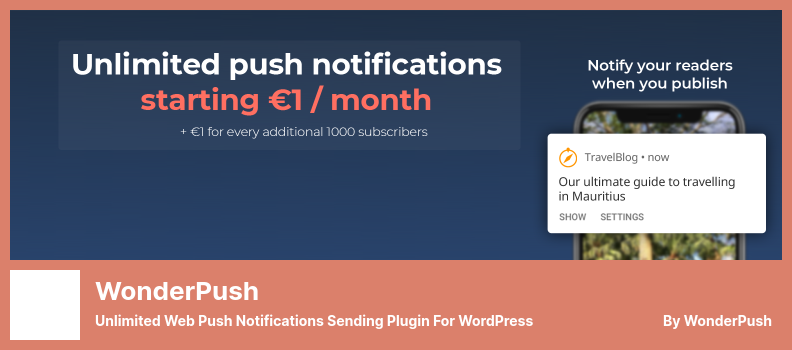 Plugin WonderPush - Plugin de envio de notificações push da Web ilimitadas para WordPress