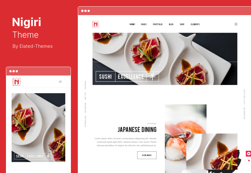 Nigiri-Thema – Restaurant-WordPress-Thema