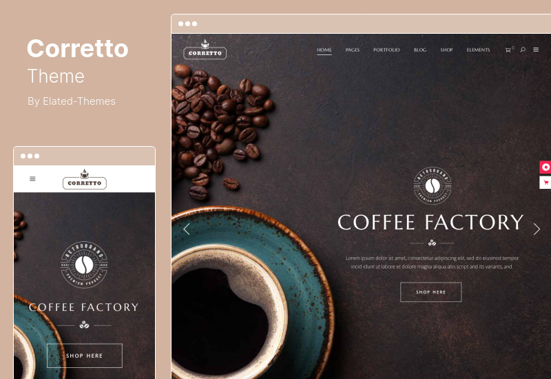 Corretto Theme - Ein WordPress-Theme für Coffee Shops Cafés