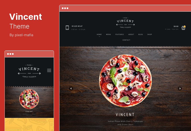 Vincent Theme - WordPress-Theme für Restaurants