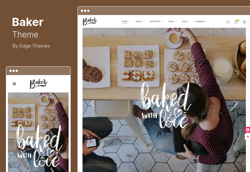 Baker Theme - Fresh Bakery, Pastry Cake Shop Tema WordPress