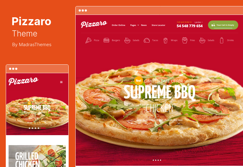 Thème Pizzaro - Thème WooCommerce pour restaurant de restauration rapide