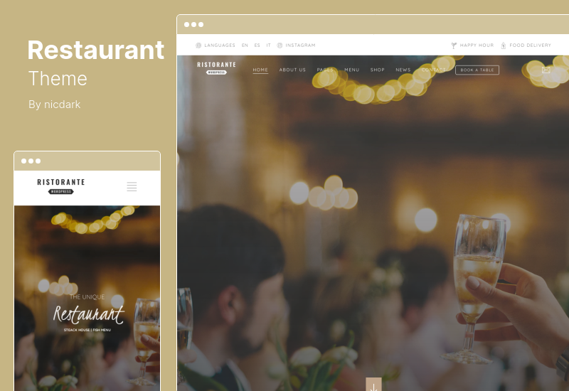 Restaurant Theme - Restaurant Food WordPress Theme