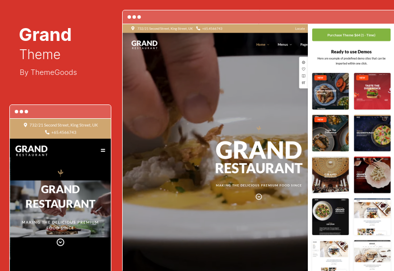 Grand Theme - 餐廳 WordPress 主題