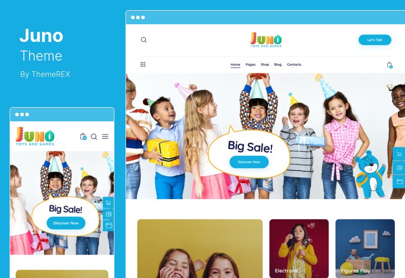 Thème Juno - Thème WordPress pour magasin de jeux pour enfants