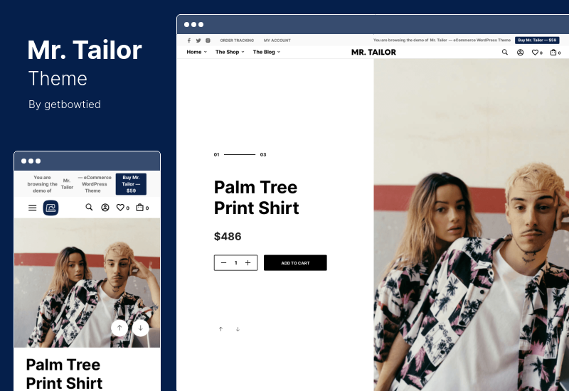 Mr. Tailor Theme - ธีม WordPress อีคอมเมิร์ซสำหรับ WooCommerce