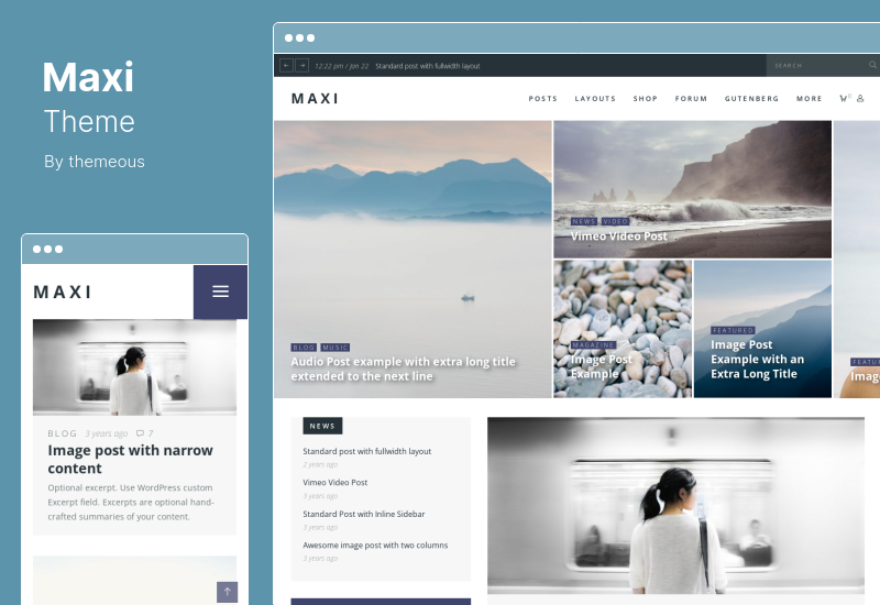 Thème Maxi - Thème WordPress de Gutenberg Magazine News