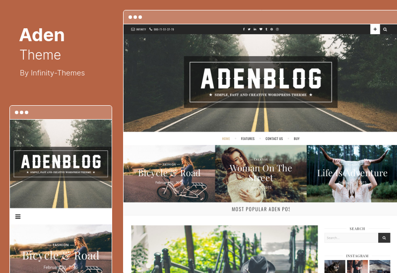 Tema Aden - Un tema per blog WordPress