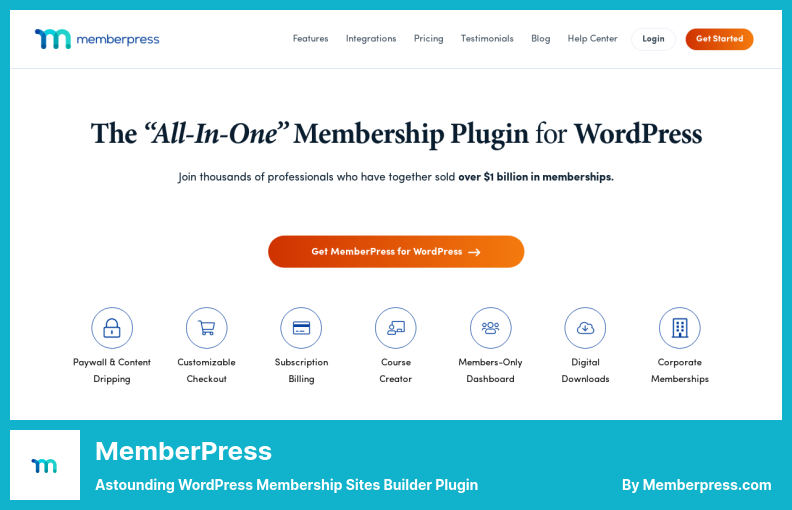 MemberPress 插件 - 令人惊叹的 WordPress 会员网站生成器插件