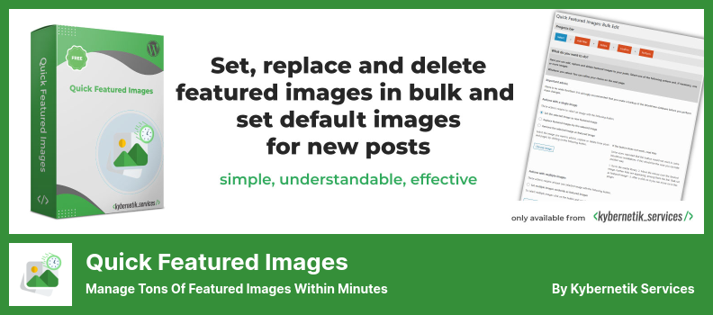 Quick Featured Images Plugin - Verwalten Sie Tonnen von Featured Images innerhalb von Minuten