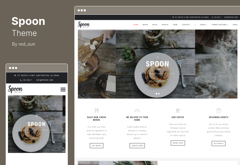 Spoon Theme: un tema premium de WordPress para restaurante con capacidad de respuesta