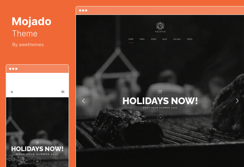 Mojado Theme - Tema de WordPress para hoteles compatible con dispositivos móviles