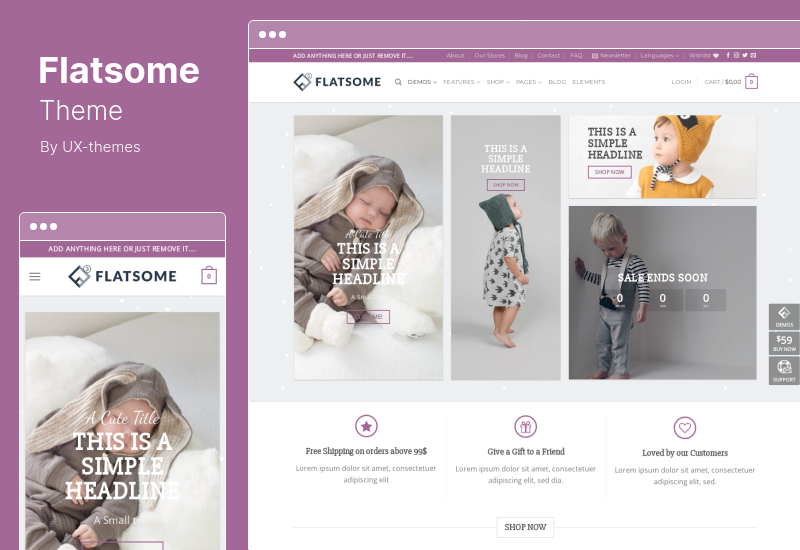 Flatsome Theme - Tema WooCommerce receptivă multifuncțională