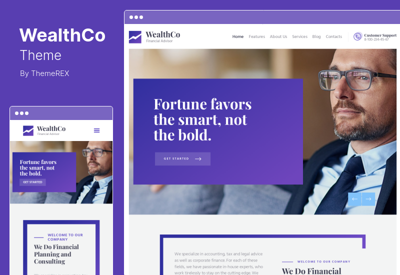 WealthCo 主題 - 一個新鮮的商業財務諮詢 WordPress 主題