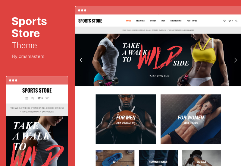 Tema del negozio di sport - Tema WooCommerce per lo sport e il fitness