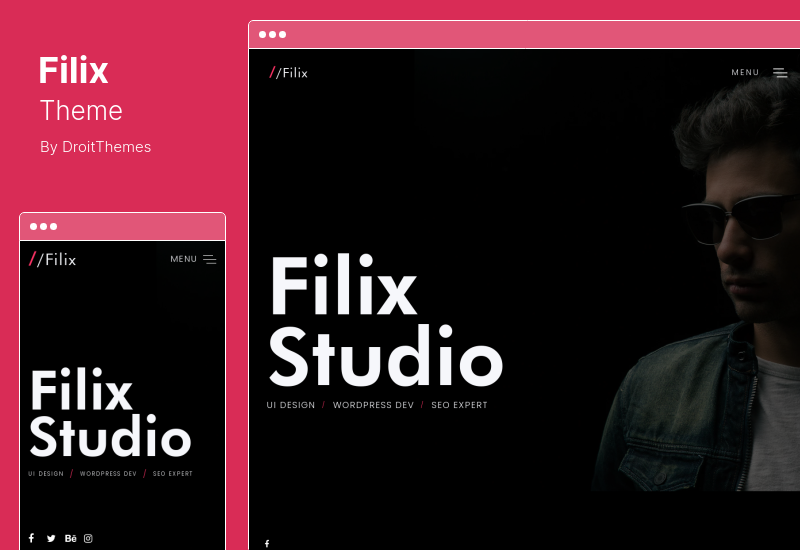 Filix-Thema - Kreatives Minimal-Portfolio-WordPress-Theme