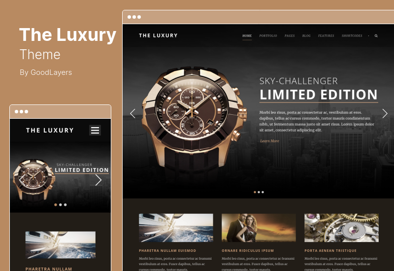 The Luxury Theme — адаптивная темная тема WordPress