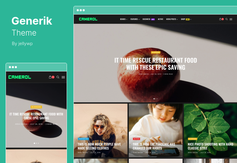 Generik Theme - Tema multipropósito de WordPress Blog Magazine