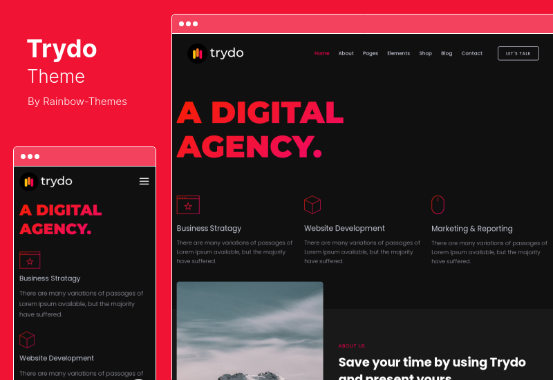 Tema Trydo - Tema WordPress Portofolio Agensi